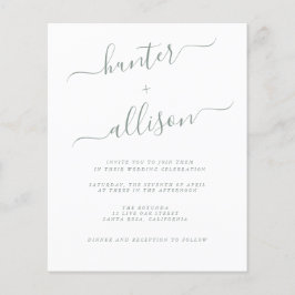 Convite de Casamento Econômico Folheto