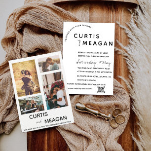 Convite De Casamento Editável Com Colagem De Fotog