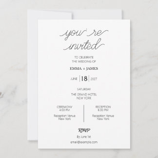 Convite de Casamento Editável Moderno e Elegante