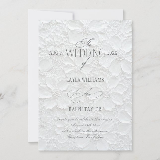 Convite de casamento editorial Old Money (Frente)