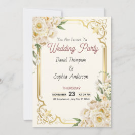 Convite de Casamento Elegância Atemporal