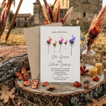 Convite de Casamento Elegância Bloom Queimando