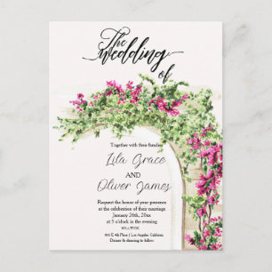 Convite de Casamento Elegância Bloom Queimando