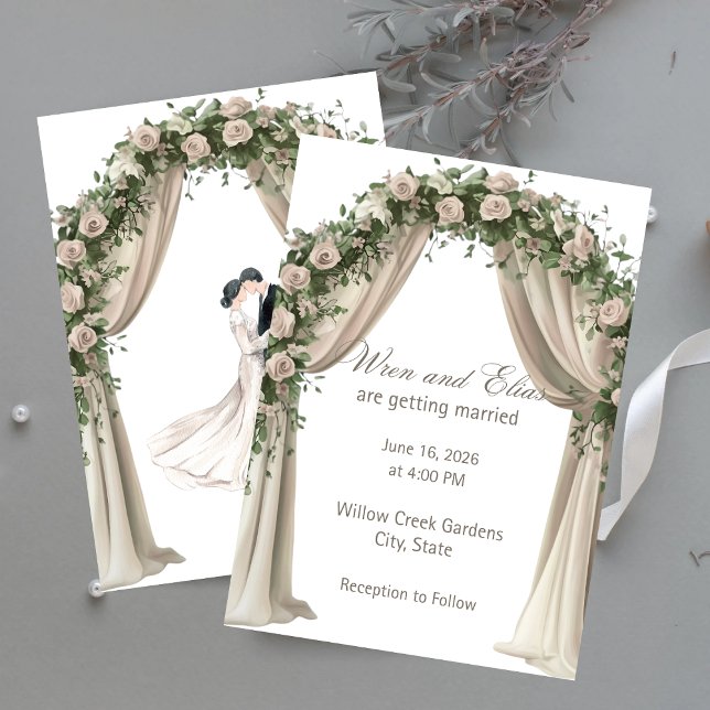 Convite de Casamento Elegância Boêmia (Bohemian Elegance Wedding Invitation)