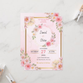 Convite de Casamento Elegância com Assinatura