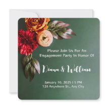 Convite de Casamento Elegância Outonal