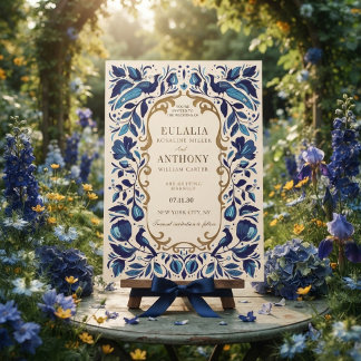 Convite de Casamento Elegância Real Dourada