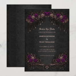 Convite de casamento Elegant Gothic save the date