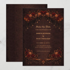 Convite de casamento Elegant Gothic save the date
