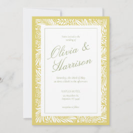 Convite de Casamento Elegant Island Citrus