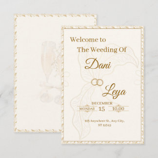 Convite de Casamento Elegante