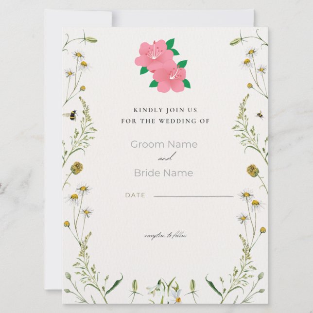 Convite de casamento elegante (Frente)