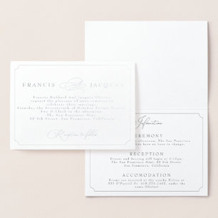 convite de casamento elegante