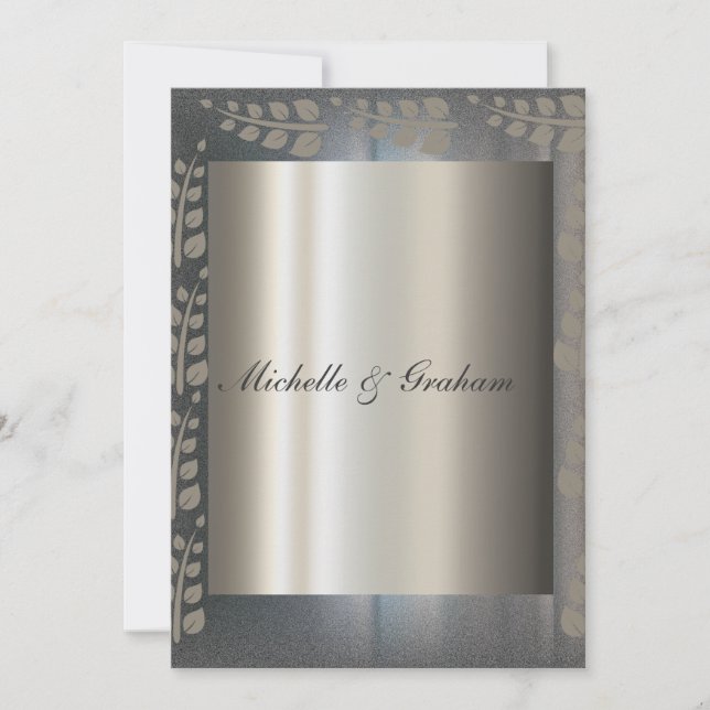 Convite de Casamento Elegante (Frente)