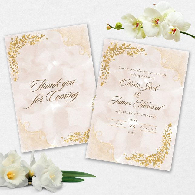 Convite de casamento elegante (Criador carregado)