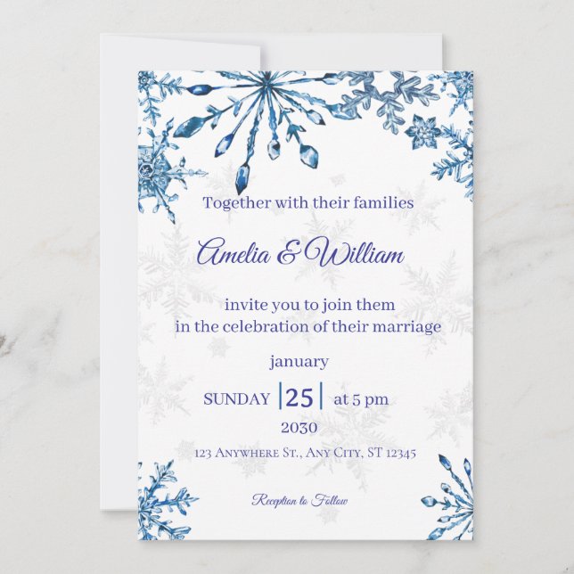 Convite de Casamento Elegante (Frente)