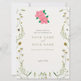 Convite de casamento elegante