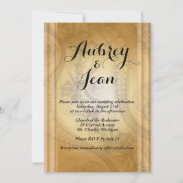 Convite de casamento elegante