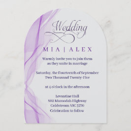 Convite de Casamento Elegante Arco Lavanda