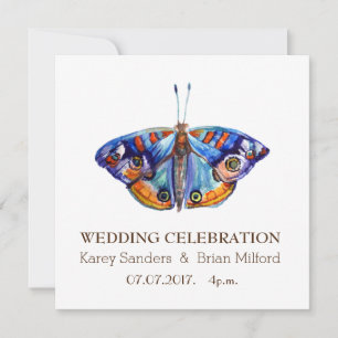 Convite De Casamento, Elegante, Arte De Borboleta