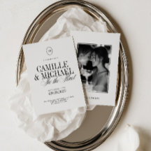 Convite de Casamento Elegante Caligrafia Dar o Nó