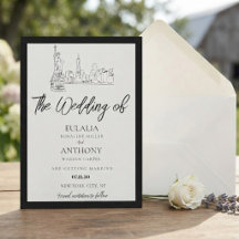 Convite de Casamento Elegante com a Silhueta de No