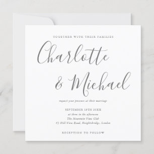 Convite de Casamento Elegante com Assinatura