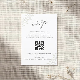 Convite de casamento elegante com código QR para r