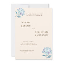 Convite de Casamento Elegante com Desenho Floral