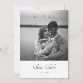 Convite de Casamento Elegante com Texto e Foto | E