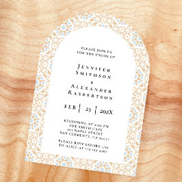 Convite de Casamento Elegante de Azulejo