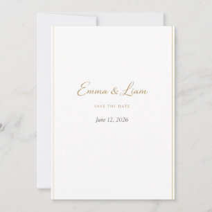 Convite de Casamento Elegante de Dupla Face – Mini