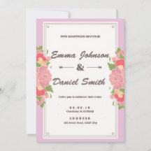 Convite de Casamento Elegante – Design Clássico de
