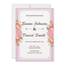 Convite de Casamento Elegante – Design Clássico de