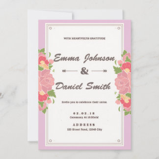 Convite de Casamento Elegante – Design Clássico de