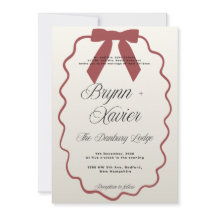 Convite de Casamento Elegante | Design de Letra Mo