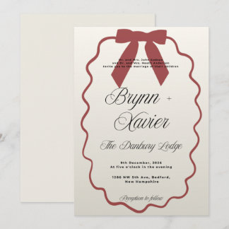 Convite de Casamento Elegante | Design de Letra Mo