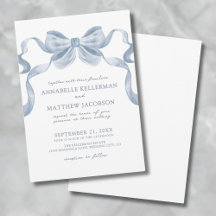 Convite de Casamento Elegante e Caprichoso com Laç