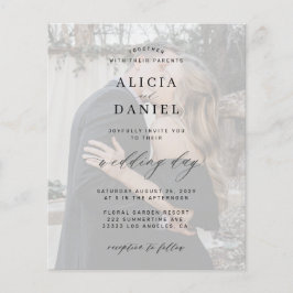 Convite de casamento elegante e econômico para fot