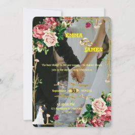 Convite de Casamento Elegante e Editável