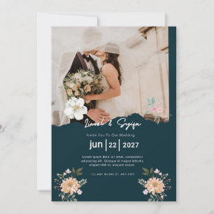 Convite de Casamento Elegante e Encantador Flora