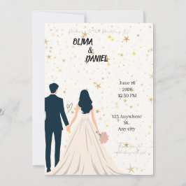 Convite de Casamento Elegante e Romântico