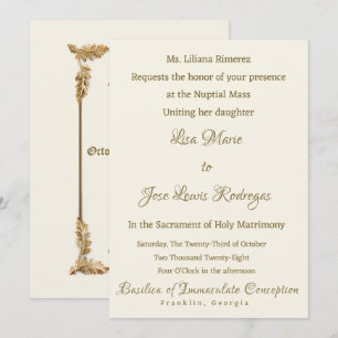 Convite de Casamento Elegante e Sofisticado