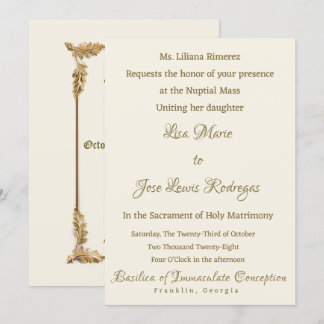 Convite de Casamento Elegante e Sofisticado