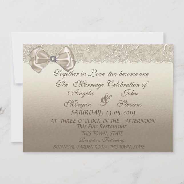 Convite de Casamento Elegante e Sofisticado com Re (Frente)