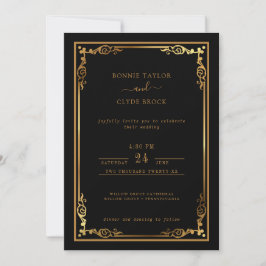 Convite de Casamento Elegante e Sofisticado com To