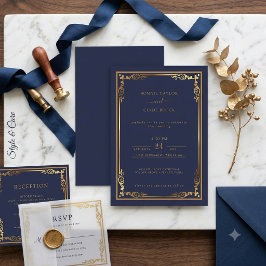 Convite de Casamento Elegante e Sofisticado com To