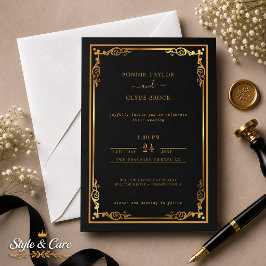 Convite de Casamento Elegante e Sofisticado com To