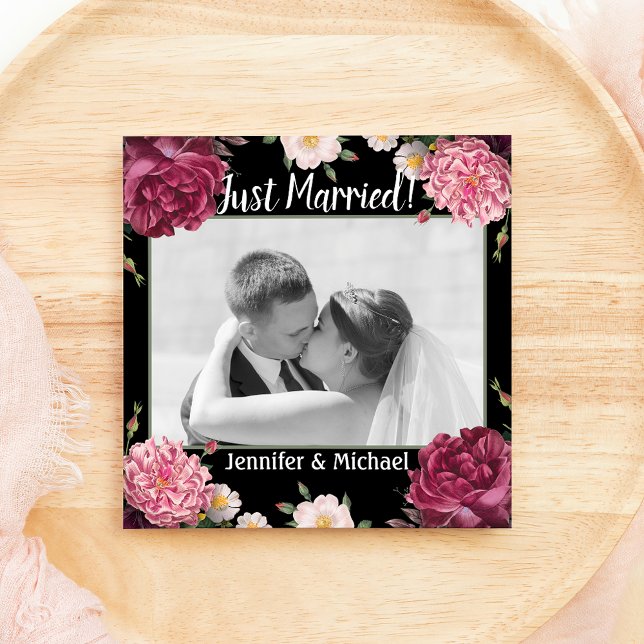 Convite de Casamento Elegante em Burgundy e Rosa (Criador carregado)