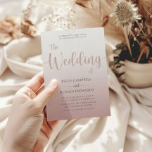 Convite de Casamento Elegante em Caligrafia com Do